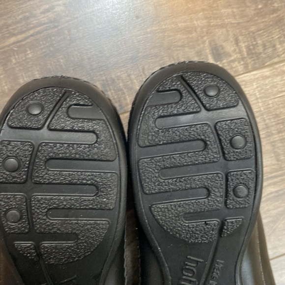 Hotter Trust Black suede and leather flat with buckle decoration size 9 Wide - Picture 6 of 6